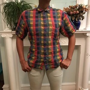 Maurizio Baldassari Plaid Short-Sleeved Button Up
